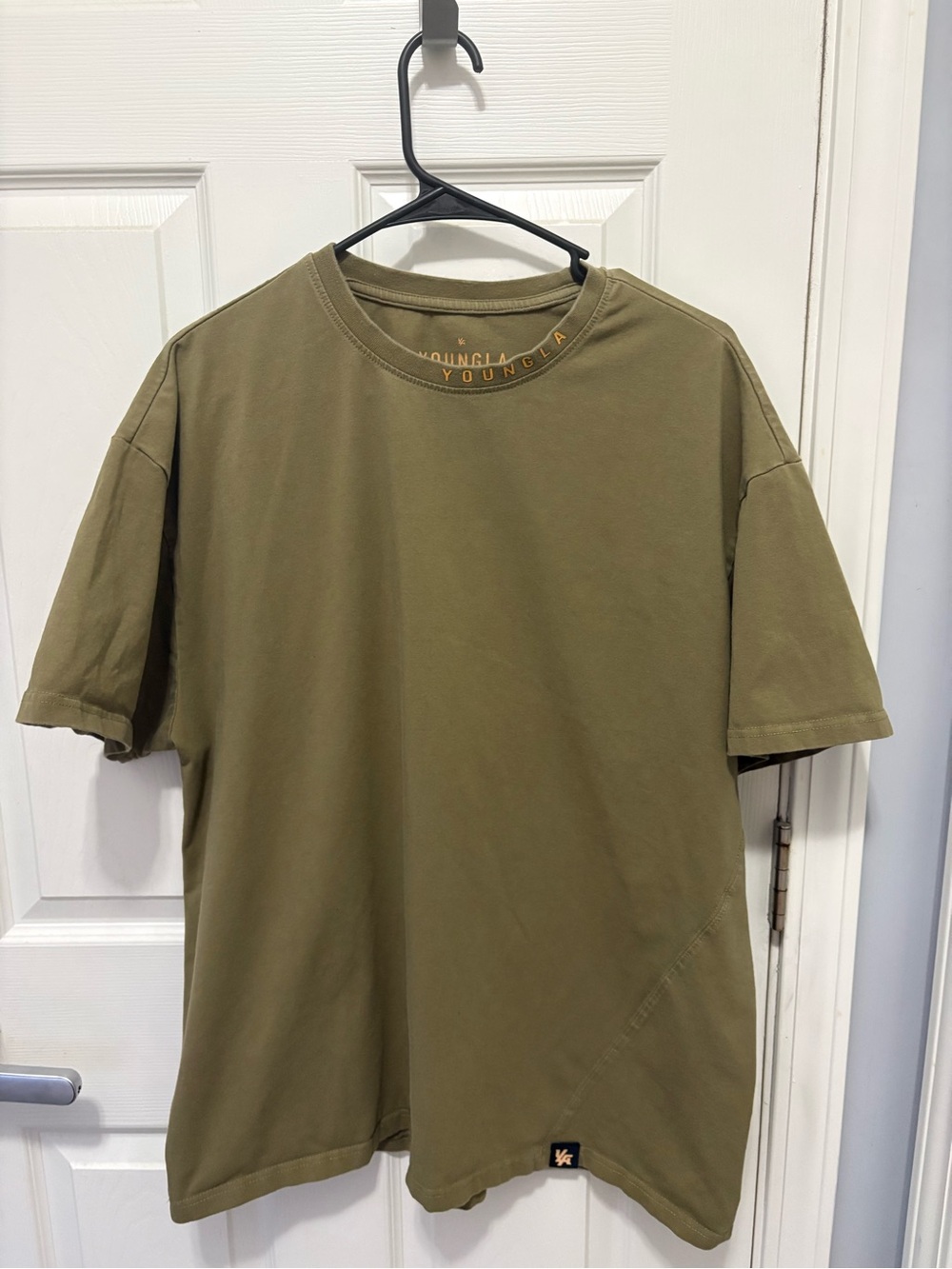 YoungLA Men’s Medium Olive Green Oversized T-Shirt Gym Streetwear